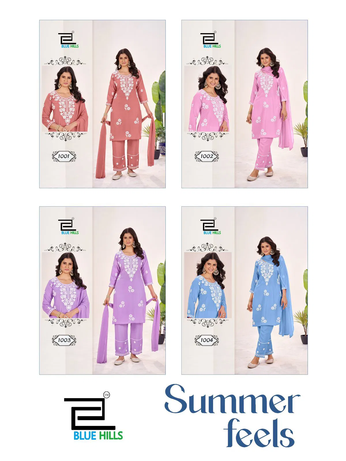 Summer Feels By Blue Hills Rayon Kurti With Bottom Dupatta Wholesale Online